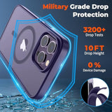 Dark Purple Magnetic Case for iPhone 14 Pro Max with Magsafe Compatibility