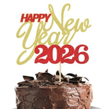Happy New Year 2026 Cake Topper New Year Party Cake Decoration Photo Supplies