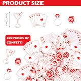 300Pcs Lucky In Love Table Confetti Vegas Bachelorette Party Confetti Cocktail Ring Poker Dice Table Centerpieces For Bridal Shower Casino Decoration