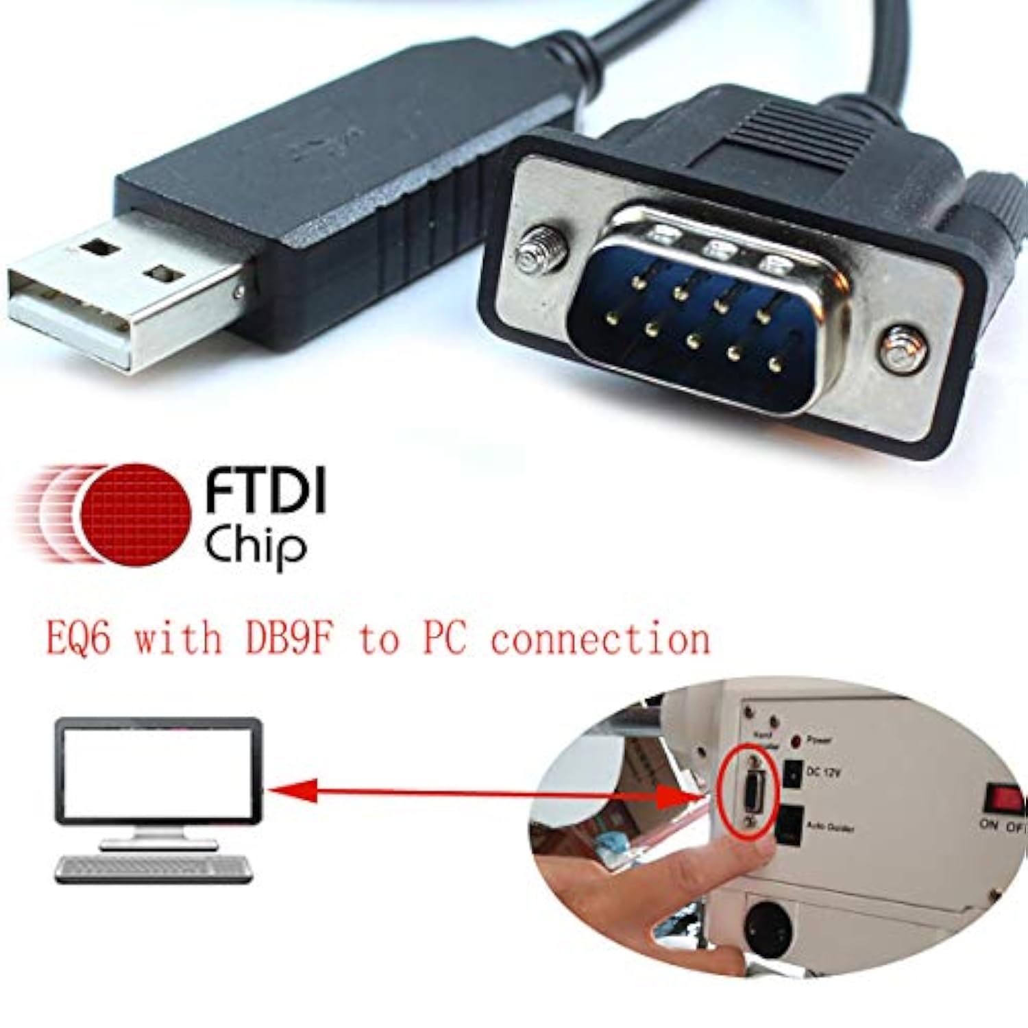 Eqmod Ascom Skywatcher Telescopes Goto Mount Control Cable For Heq5Pro Azeq5 A