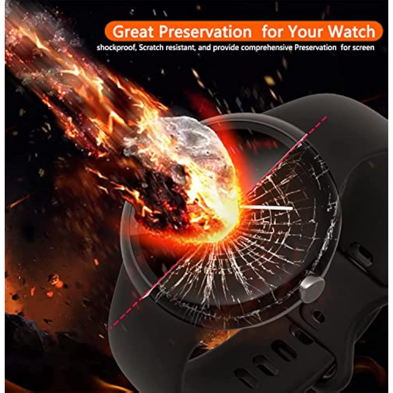 [2 Pack] Compatible With Google Pixel Watch 2(2023) / Pixel Watch Case With Tempered Glass Screen Protector, Matte Full Coverage Protective Cover Bumper