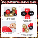 Casino Balloon Arch Garland Kit With Red Black And Gold Balloons Dice Boxes Random Pokers For Birthday Casino Night Las Vegas Casino Theme Party Decorations