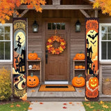 Large Halloween Banner 4pcs Haunted Mansion Portraits Indoor Outdoor Vintage Horror Wall Decor