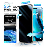 Ultra 9H+ Glass For Iphone 16 Pro Max Privacy Screen Protector [No.1 Military Grade Shatterproof & 100% Anti Spy] Glass Privacy Screen Iphone 16 Pro Max Tempered [Longest Durable],2 Pack