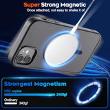 Magnetic For Iphone 11 Phone Case, [Compatible With Magsafe] [Military Grade Drop Protection] Translucent Matte Shockproof Anti-Scratch Phone Case, Black