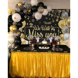 We Will Miss You Black Gold Farewell Backdrop 70.8×43.3 Inch