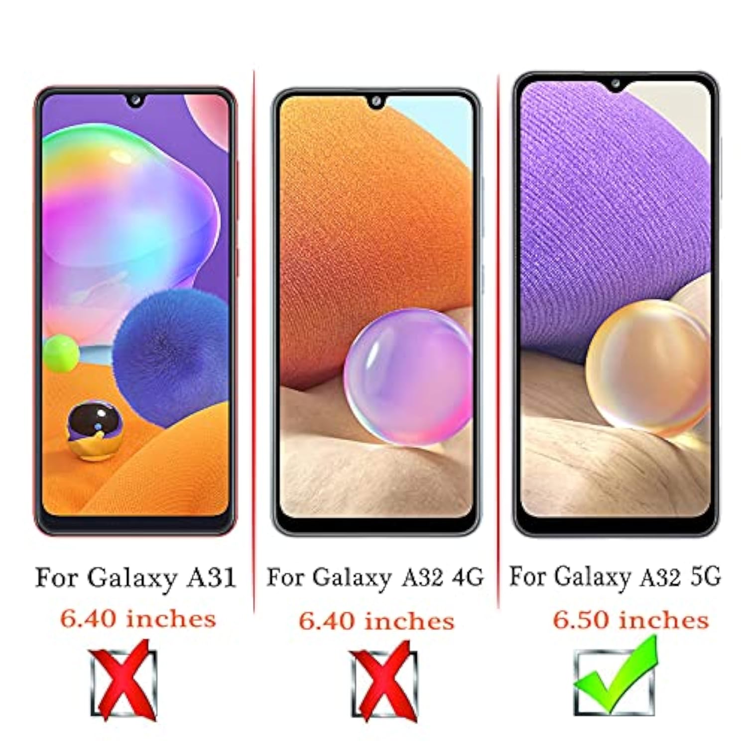(3 Pack) Compatible For Samsung Galaxy A32 5G Screen Protector Tempered Glass, Touch Sensitive,Case Friendly, 9H Hardness