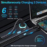 Usb C Car Charger,3.4A Fast Car Charging Lighter Adapter+3Ft Type C Coiled Cable For Samsung Galaxy S25 S24 S23 A17 A56 A36 A26 A16 A55 A35 A25 A15 A54 A14 A13 A23 A53 S22 S21,Pixel 9 8A 8 Pro 7A 7 6