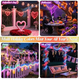 200 Led Christmas Fairy Lights Color Changing, 66 Ft 35 Colors String Lights With Remote, Red Green Led Lights For Bedro
