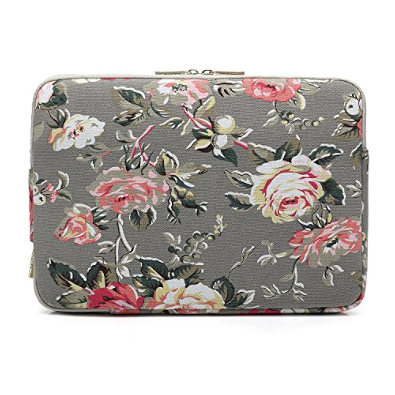 kayond Gery Rose Patten Canvas Water-Resistant 15.6 Inch Laptop Sleeve case for 15inch 15.4inch 15.6inch Notebook Computer
