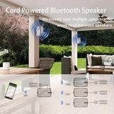 Outdoor Bluetooth Speakers 400w for Garage, Patio, Porch, Gazebo, Soffit, Entertainment Room. Wall Mount Speaker, Wireless Sync Up to 100 Speakers,