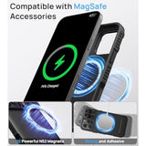 For Iphone 16 Pro Max Case With Stand, Compatible With Magsafe, Slide Camera Cover, Slim Fit, Military-Grade Protection, Rugged Hard Magnetic Men Phone Case For Iphone 16 Pro Max 2024, Black