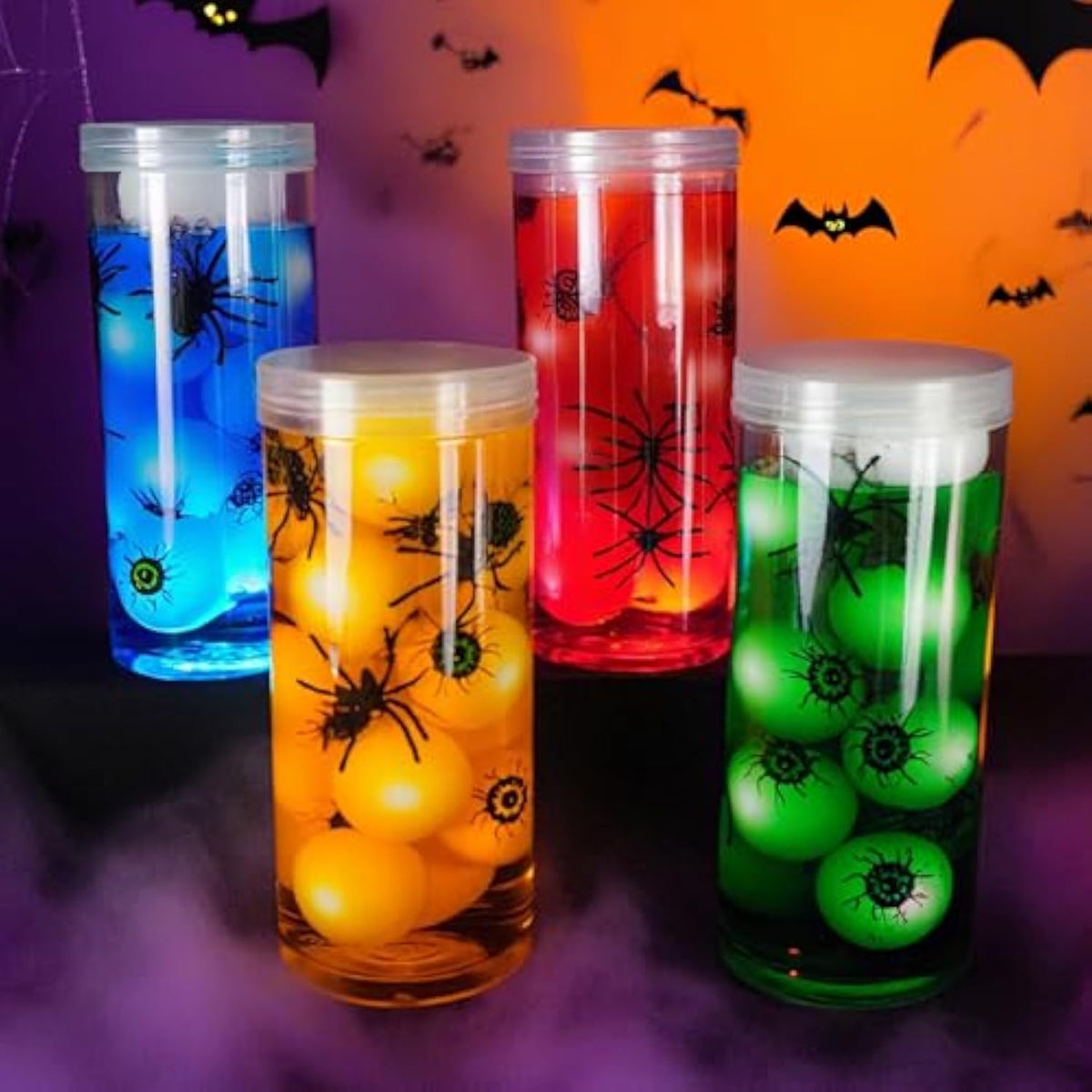 Halloween Party Favors - Halloween Games, 24 Halloween Eyeballs Toys Bulk For Kids Boys Girls, Goodie Bag Stuffers Crafts For Home Indoor Outdoor Room Tiered Tray Table School Classroom Decorations