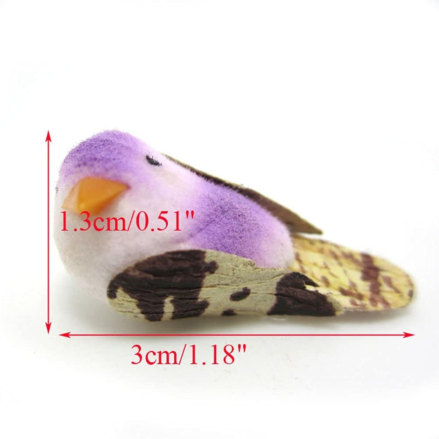 48Pcs Artificial Mini Birds Handmade Flower Floral Craft Home Garden Photograph Party Wedding Diy Miniature Ornament Decor Gift