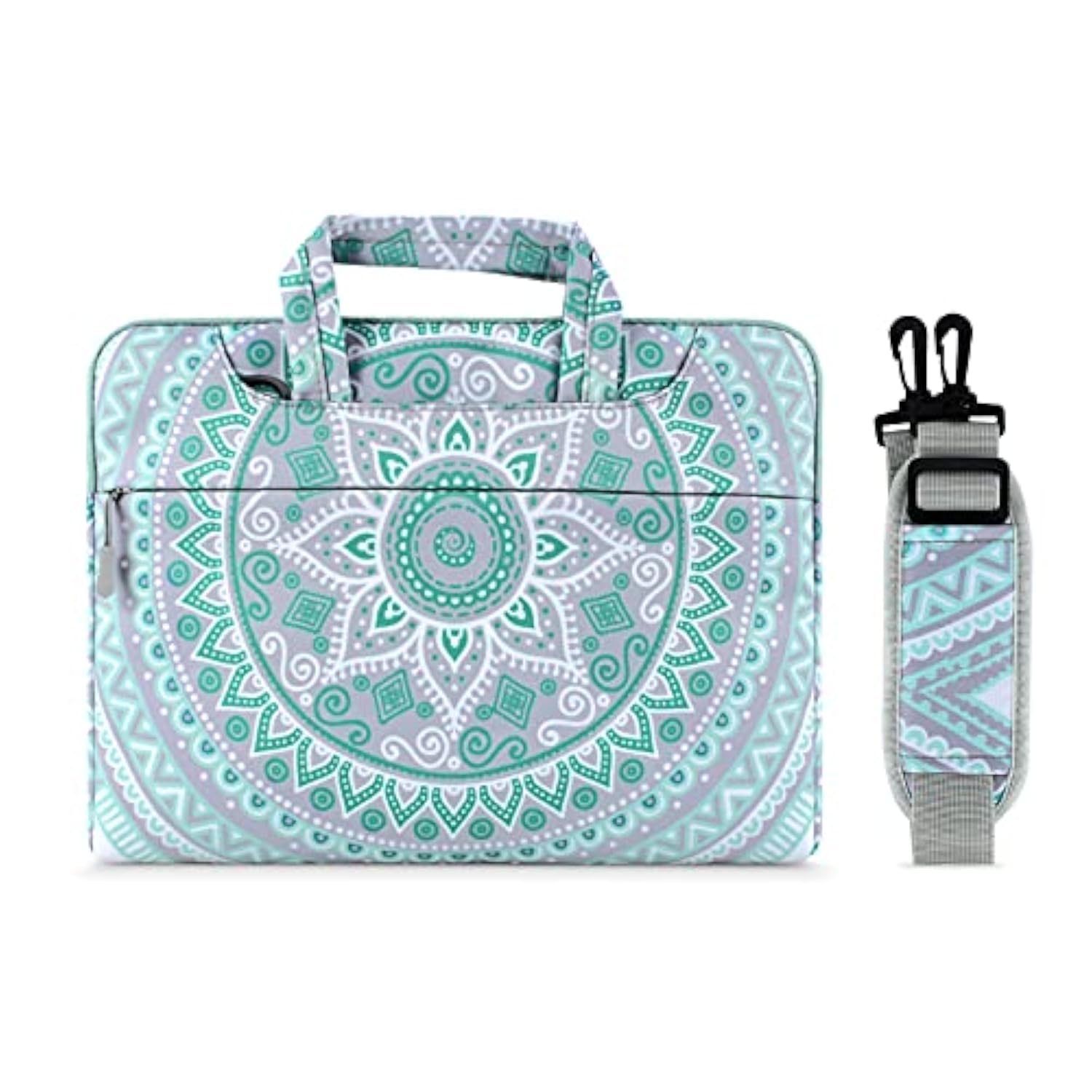 MOSISO Laptop Shoulder Bag Compatible with MacBook Air 13 M2 A2681 M1 A2337 A2179 A1932/Pro M2 M1 A2338 A2251 A2289 A2159 A1989 A1706 A1708, Carrying Briefcase Handbag Sleeve Mandala MO-MDL001