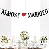 Almost Married Banner - Bridal Shower/Wedding Bunting Backdrops - Enga
