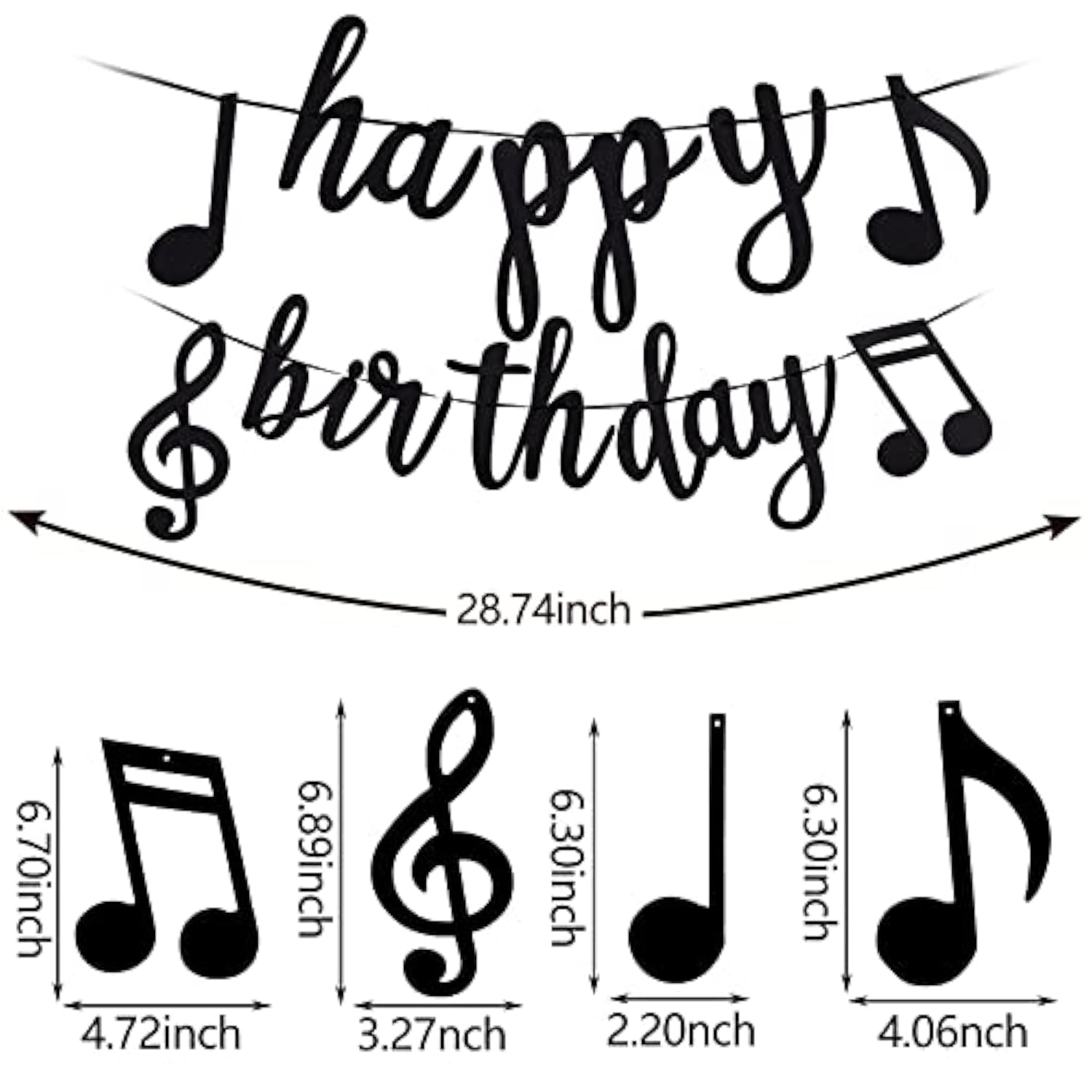 40 Pieces Music Theme Party Decorations Set Include Music Latex Foil Balloons Note Hanging Swirls Happy Birthday Banner And Disposable Note Tablecloth For Birthday Wedding Party Supplies