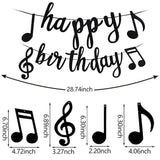 40 Pieces Music Theme Party Decorations Set Include Music Latex Foil Balloons Note Hanging Swirls Happy Birthday Banner And Disposable Note Tablecloth For Birthday Wedding Party Supplies