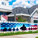 Memorial Day Banner Patriotic Veterans Decor 118 x 20 Inch