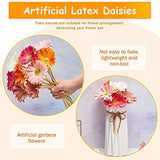 18 Pieces Artificial Gerbera Daisies Flowers Fake Daisy Faux Boho Daisy Flowers Bouquet 15 In For Boho Birthday Decorations Wedding Home Decor (White,Pink,Yellow,Orange,Rose,Coral)