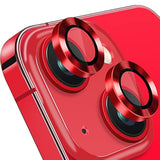 For Iphone 14 And Iphone 14 Plus Camera Lens Protector, Anti-Scratch Lens Cover 9H Tempered Glass Camera Screen Protector Shockproof Camera Ring For 14 And 14 Plus With 2 Lens - 2 Pcs Red