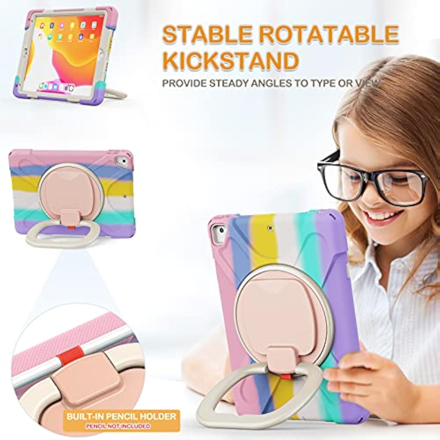 Ipad Case 6Th/5Th Generation, Ipad 9.7 2018/2017 Case For Kids-Heavy Duty Sili