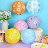 12 Pcs Spring Daisy Party Decorations Daisy Pastel Paper Hanging Lanterns 8 Inch Flower Round Lanterns For Spring Summer Party Office Classroom Decorations Indoor Outdoor