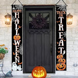 Halloween Porch Banner: Trick or Treat Decor, Jack O'Lantern & Ghosts