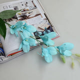 10 Pack Artificial Orchid Flowers, Fake Dancing Lady Orchid Butterfly Flower For Wedding Home Office Party Hotel Restaurant Patio Or Yard Decoration (Blue)