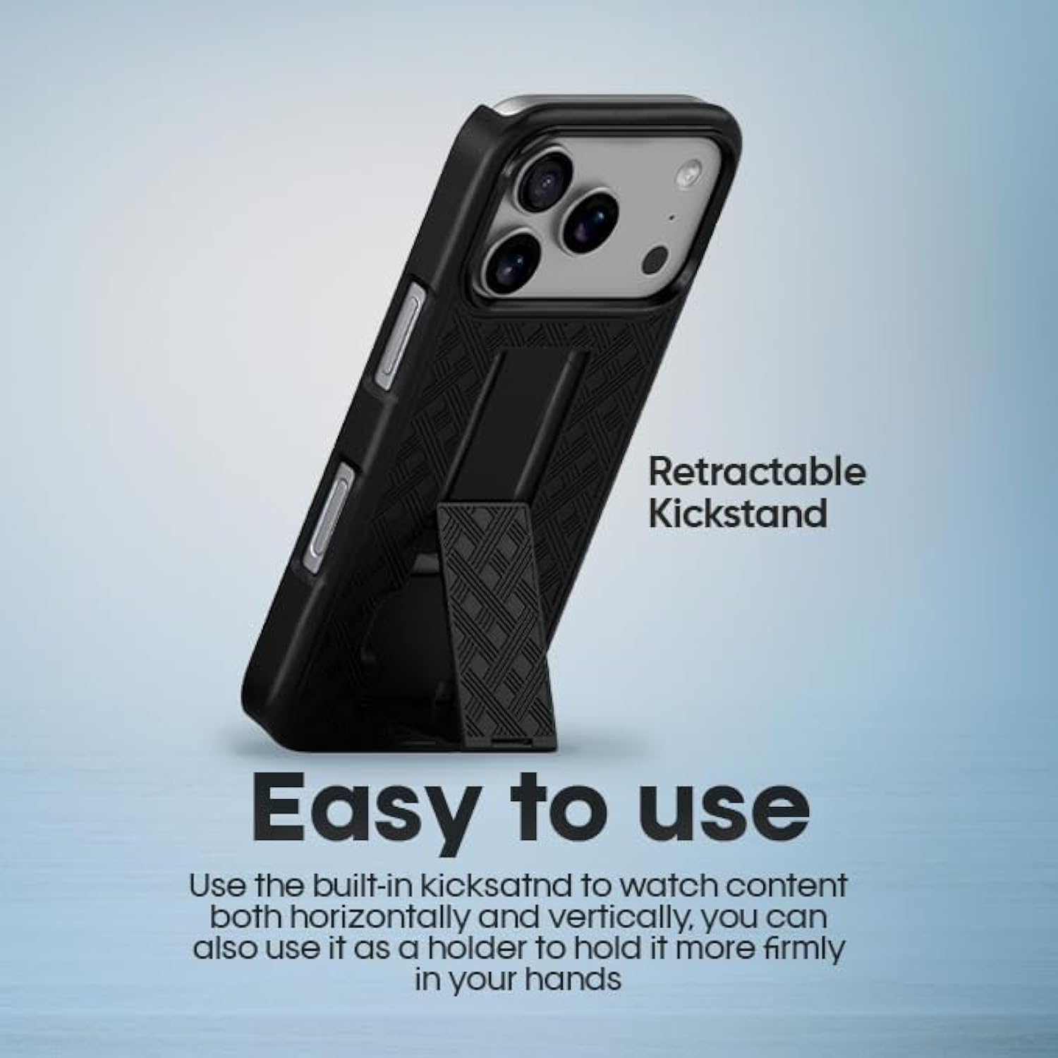 For Iphone 17 Pro Holster Case, Belt Clip Case For Iphone 17 Pro, Shell Holster Combo I Phone 17 Pro, Slim Rugged Drop Shockproof Protective Cover With Kickstand (6.3") | Ranger V1 Series