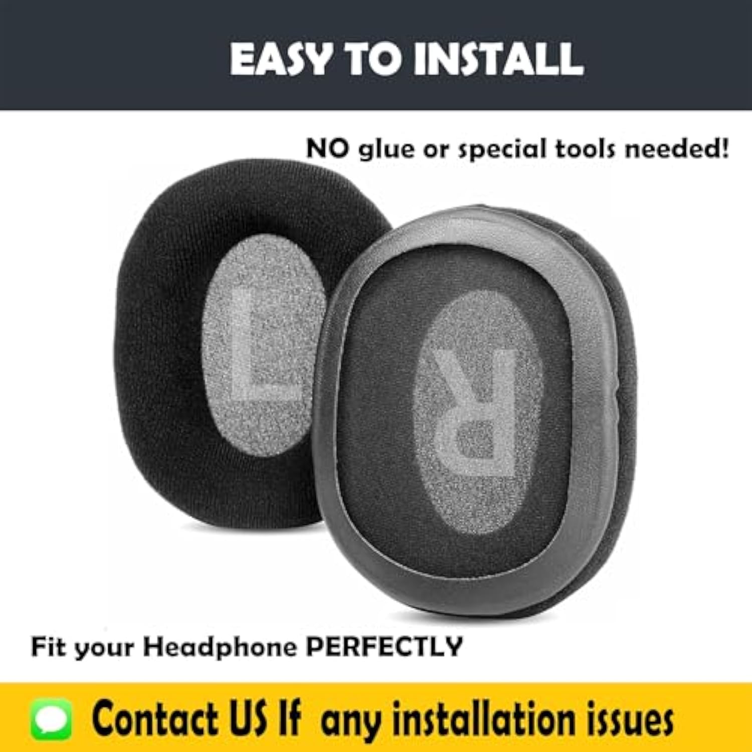Soft Fabric Replacement Earpads Cushion For Ht280 Wireless Headphone