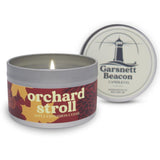 Orchard Stroll Fall Scented Tin Candle | Apple, Cinnamon, Cedar Highly Scented | Great For Home, Office | 100% Natural Soy Wax | 30+ Hour | Handcrafted In The Usa
