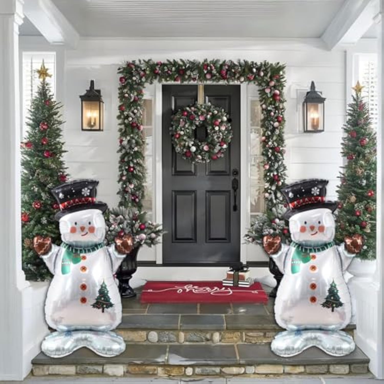 Giant 47-Inch Standing Snowman Balloon Christmas & New Year Party Decor