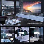 Mini Projector With Wifi, 1080P Full Hd Outdoor Movie Projector, Portable Projector Compatible With Tv Stick/Ios/Android/Tv Stick/Pc/Ps5, For Home Theater & Outdoor Movies