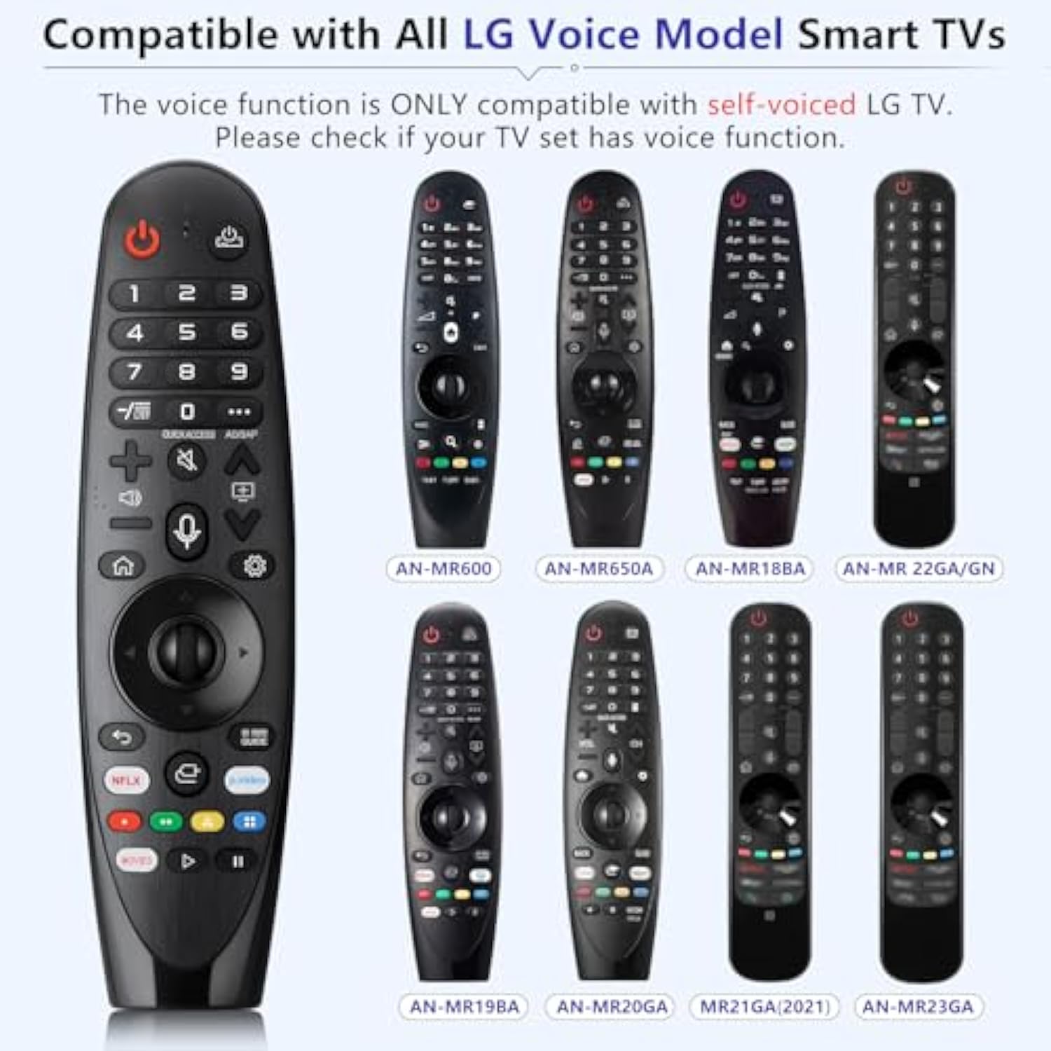 Voice Replacement Magic-Remote-Control For Lg-Smart-Tvs,For Lg Oled Uhd Qned Nanocell 4K 8K Models,For Lg An- An-Mr19Ba Akb75855501 Remote With Pointer,Voice Function