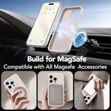 For Iphone 15 Pro Max Case Silicone, Compatible With Magsafe, Camera Protector + Screen Protector, Soft Anti-Scratch Microfiber Lining, Liquid Silicone Shockproof Phone Cover, Stone