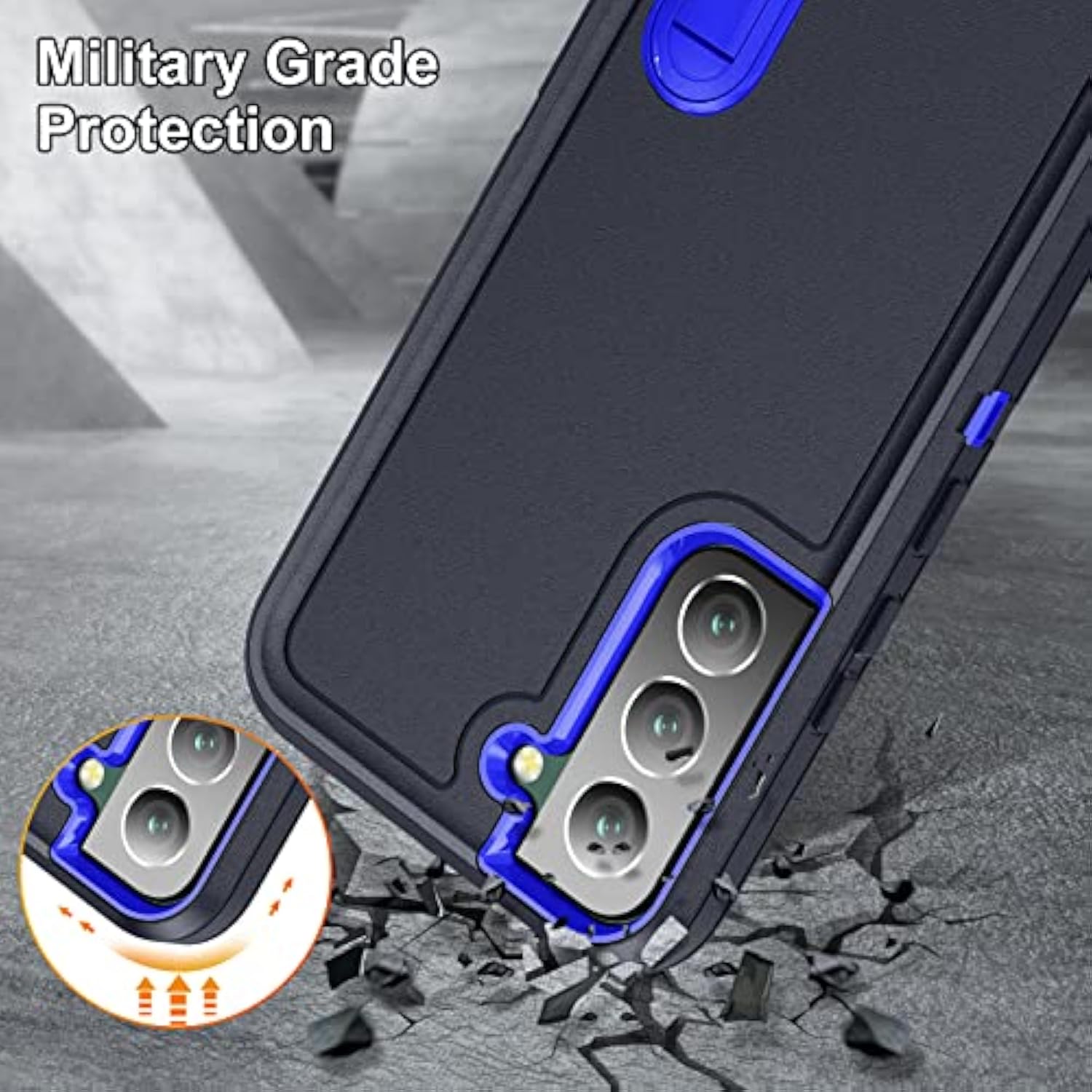 Samsung Galaxy S22 Plus Case with Kickstand Case 3-Layer Military Grade Protective Case