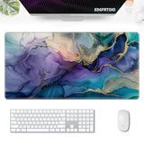 Gaming Mouse Pad, Keyboard Mouse Pad 31.5X15.7 Inch Xxl Large Computer Laptop Cool Desk Mat With Non-Slip Rubber Base And Stitched Edge For Home Office Work, Abstract White 3D Hexagon