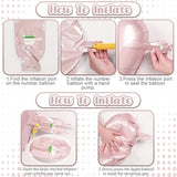 Pastel Pink 25 Balloon Number For Girls, 40'' Self Inflating Number 25 Balloons, Big Light Blush Pink Foil 2 & 5 Helium Balloon 25 For Women Boho Coquette 25Th Birthday Party Graduation Decorations