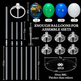 4 Set 40'' Globe Balloon Stands Kit for Table, Earth Balloons