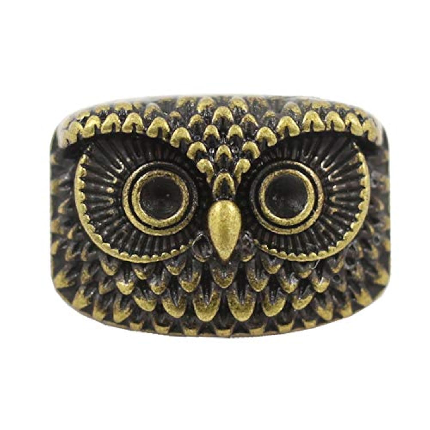 10 Pieces Owl Totem Metal Shank Buttons 22Mm (Matte Black)