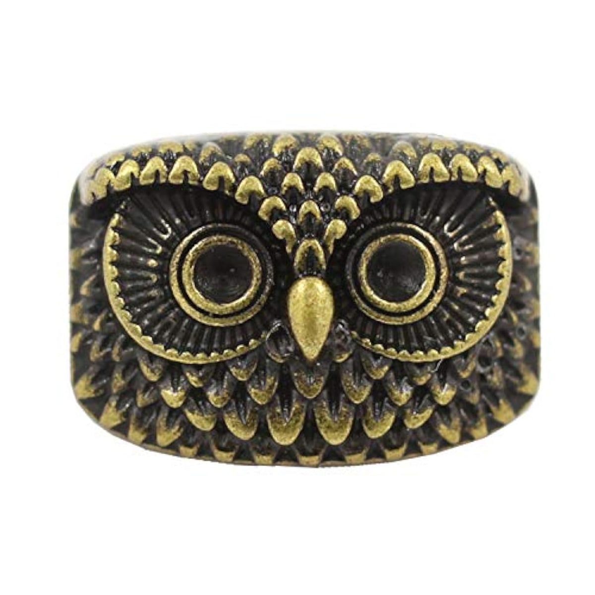 10 Pieces Owl Totem Metal Shank Buttons 22Mm (Matte Black)