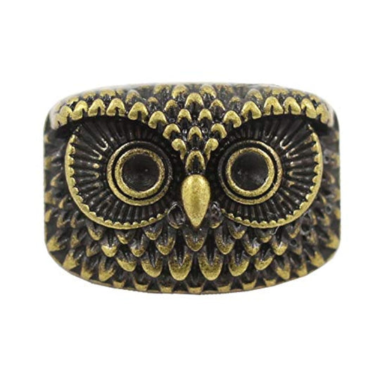 10 Pieces Owl Totem Metal Shank Buttons 22Mm (Matte Black)