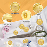 40 Pcs Gold Buttons For Blazer, Vintage Sewing Buttons For Jeans Suits
