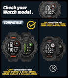 (3+5) Compatible for Garmin Instinct 3 Solar 45mm/AMOLED 45mm, 3 Pack Watch Screen Protector + 5 Pack Black Dust Plug, Tempered Glass Anti-Scratch