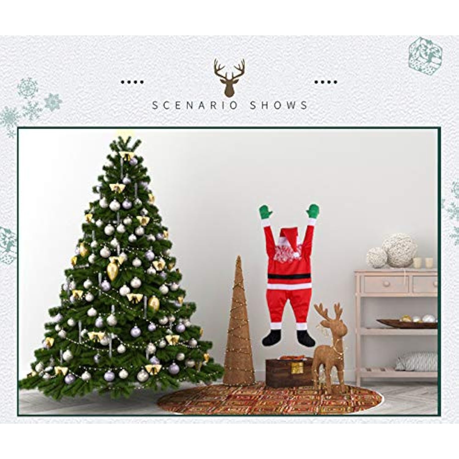 Christmas Santa Claus Yard Decorations Xmas Indoor Outdoor Home Garden Family Prop Lawn Decoration