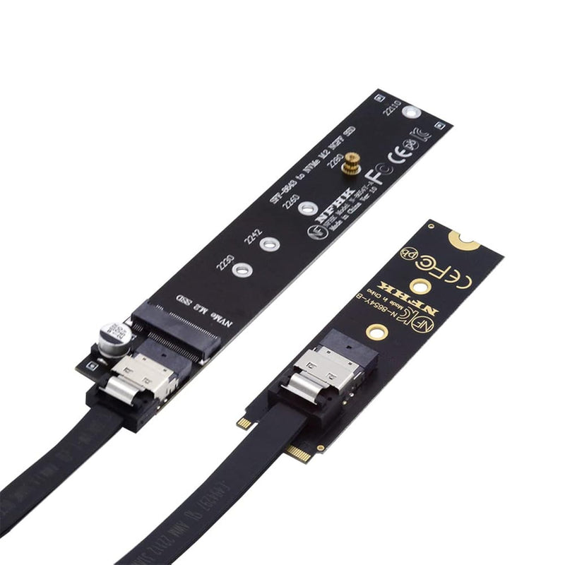 cablecc NGFF M-Key NVME Male to Female Extension Cable with SFF-8654 Connector