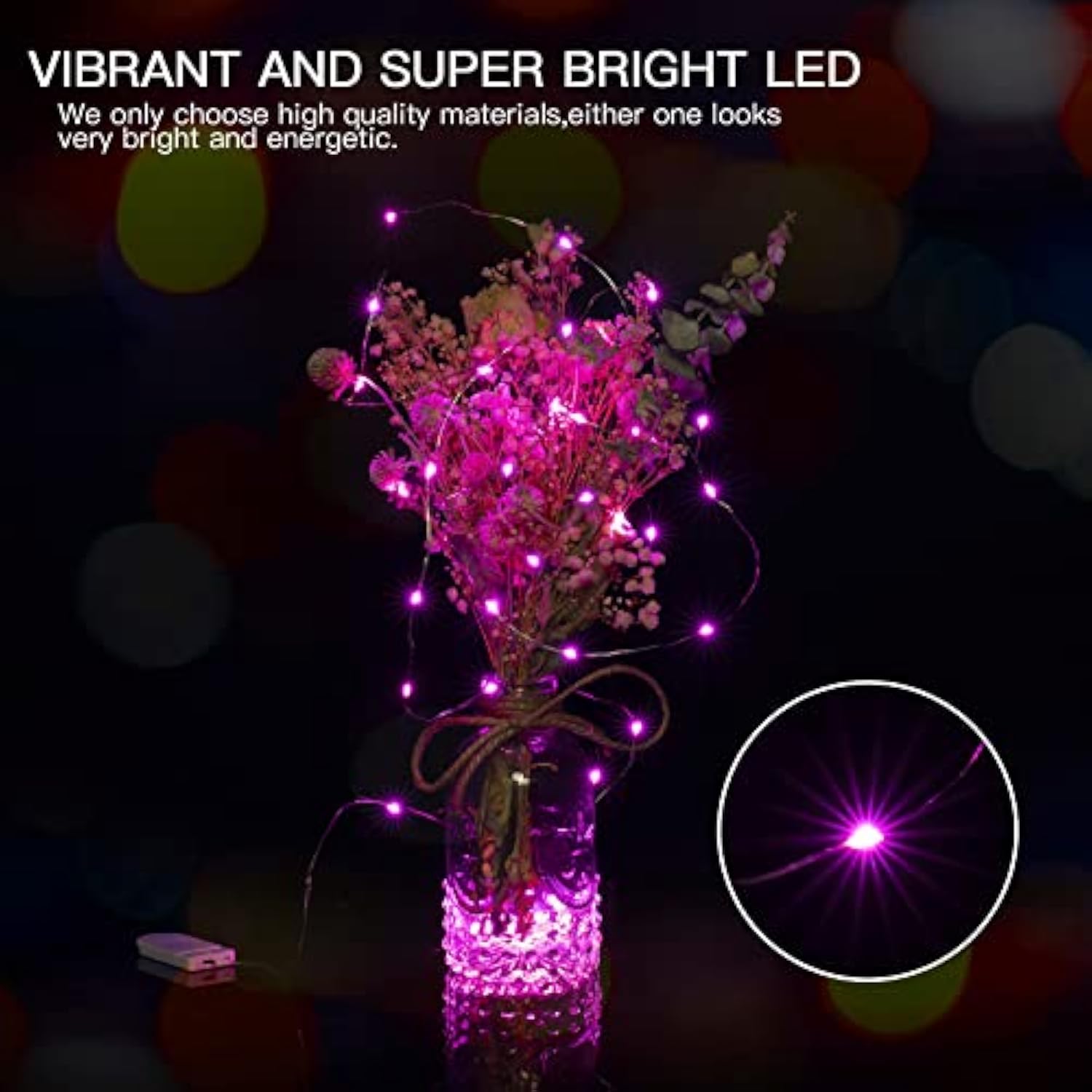Valentine'S Day 12 Pack Pink Led Fairy Lights Battery Operated String Lights Waterproof Silver Wire 7 Feet 20 Led Firefly Starry Moon Lights For Diy Wedding Party Bedroom
