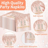 96 Pcs Rose Gold 11Th Birthday Party Decorations For Girls Happy 11 Years Birthday Paper Plates And Napkins Pink Rose Gold Party Tableware Set For 24 Guests Parties Supplies