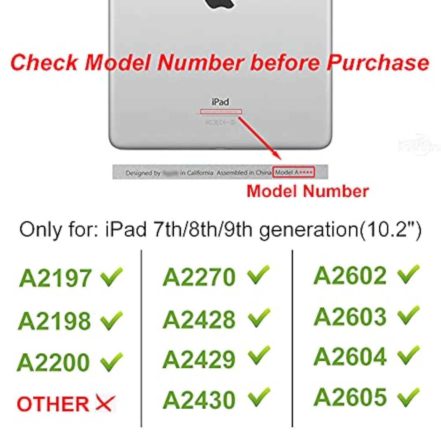 Case For Ipad 9Th 8Th 7Th Generation 2021 2020 2019 Case 10.2 Inch Slim Lightw